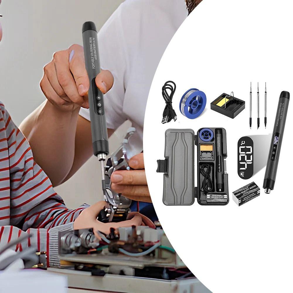 LED Digital Display Electric Soldering Iron Set Smart Solder Welding Iron Tool  Electronic Rework