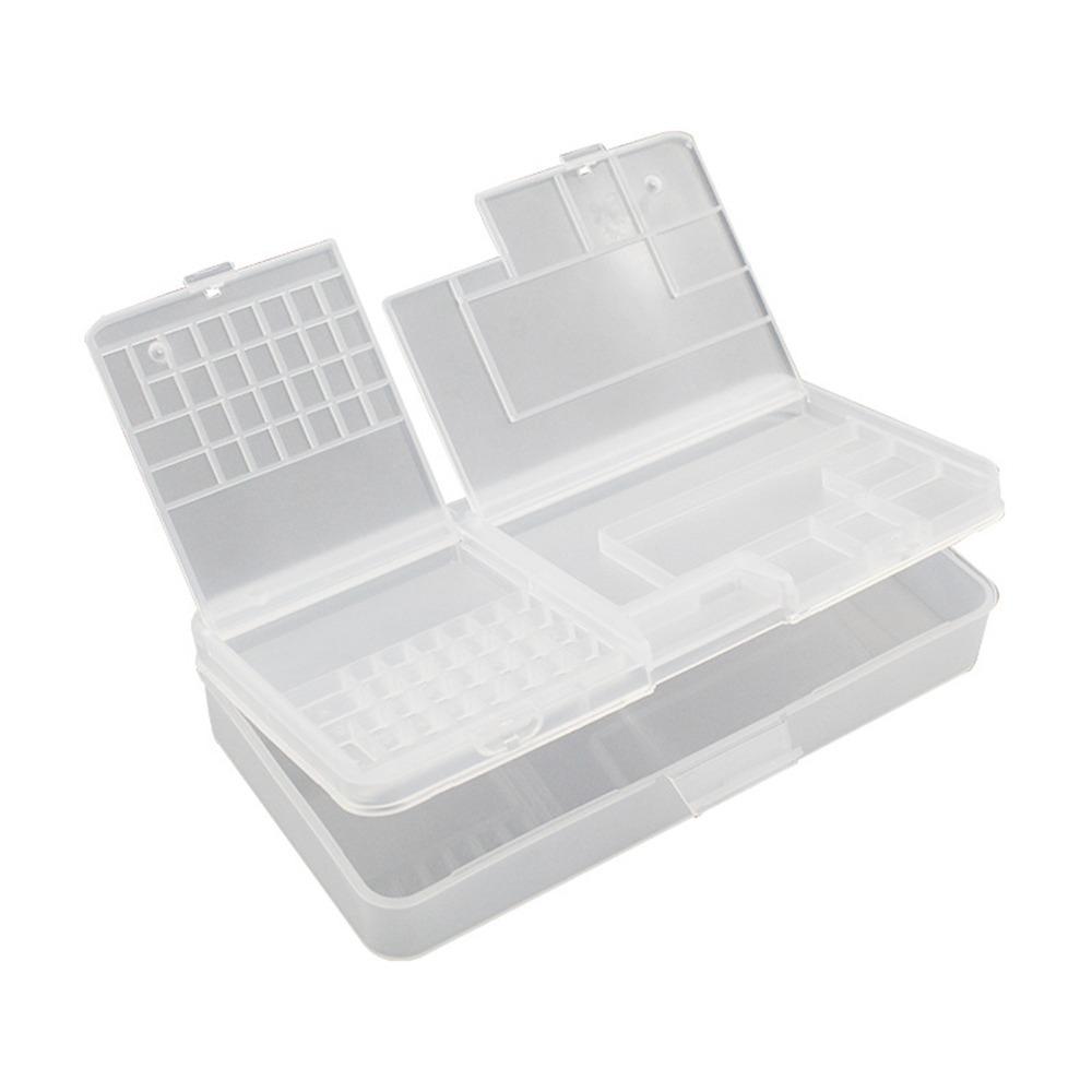 

Double Layer Electronic Components Storage Box PP Clear Tool Organizers Box Rectangular Portable Component Containers