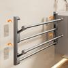 2-Tier Aluminum Wall-Mounted Shoe Rack - Space-Saving, No-Drill Bathroom Shoe Organizer for Slippers, Bathroom Organizers