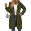 Women's Zip Up Hoodies Oversized Fleece Long Pullover Hooded Sweatshirts Casual Long Sleeve Fall Hoodie Jacket
