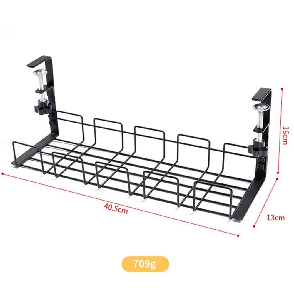 Undertable Storage Rack Metal Cable Tray Computer Desk Wire Organizer Without Perforated Kitchen Storage Accessories Weed Tray