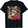 Cinco De Mayo Skull Sombrero Fiesta Mexican Skull Men Women T-Shirt Hoodie