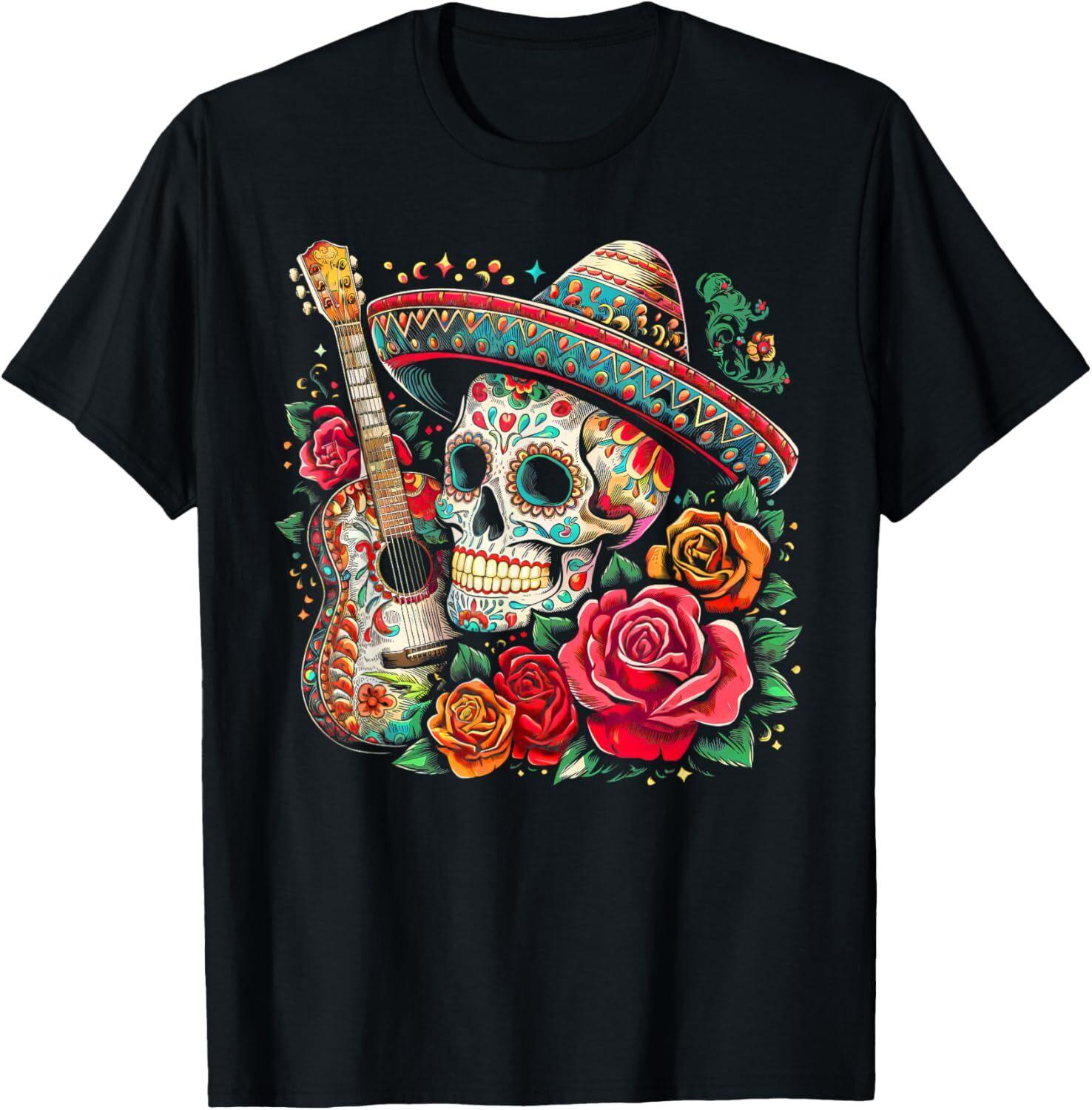 Cinco De Mayo Skull Sombrero Fiesta Mexican Skull Men Women T-Shirt Hoodie S