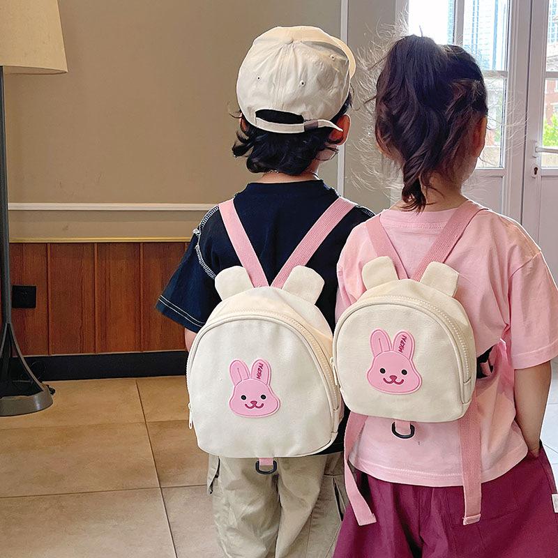 Korean bear kindergarten backpack lightweight weight weight reduction cute boys and girls children's canvas mini backpack