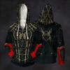 Unisex Casual Loose Fit Long Sleeve Hooded Jacket with Printed Pocket