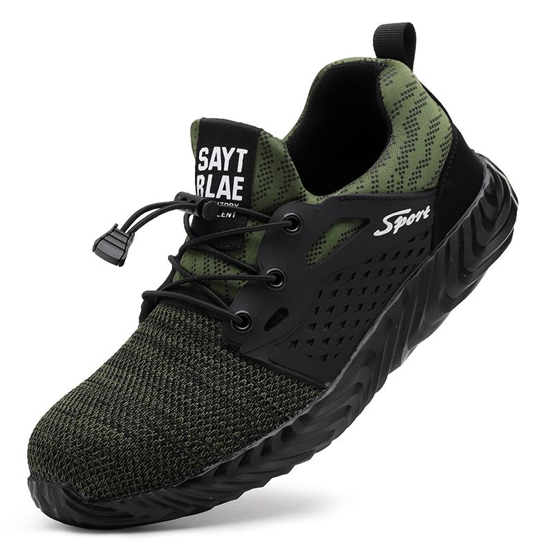 

Holfredterse Newest Breathable Mesh Shoes Men Light Sneakers Indestructible Steel Toe Soft Work Boots 9006 Plus Size 39-47 47