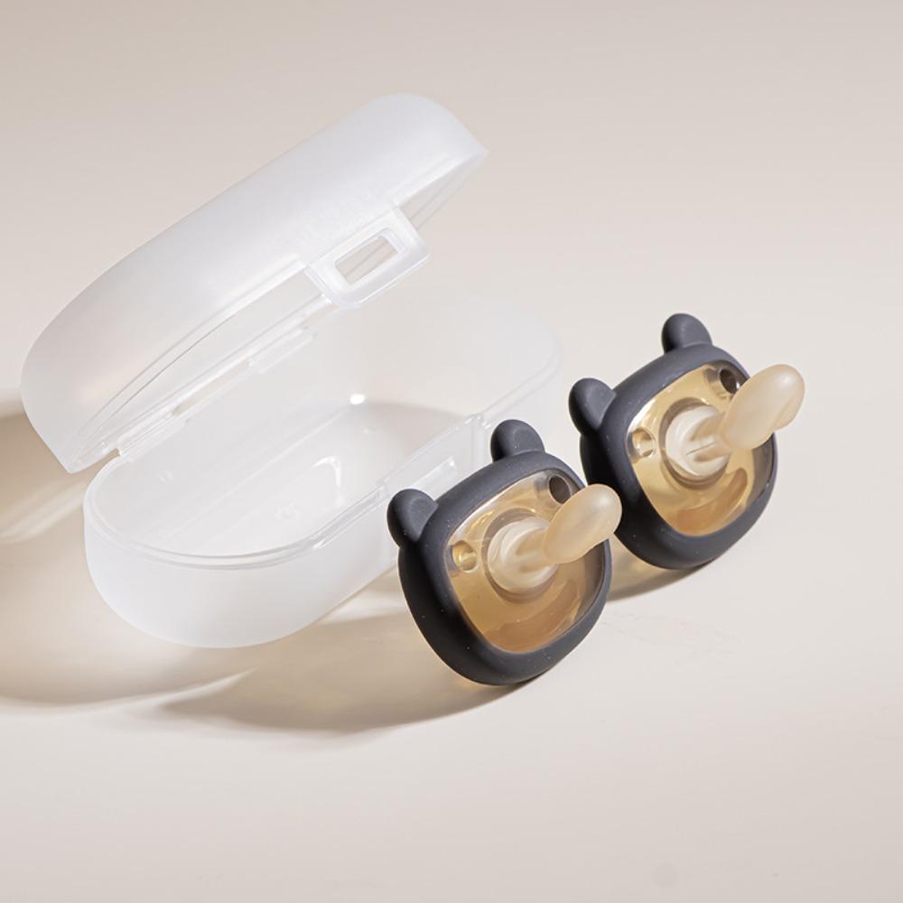 

2 шт. Милый маленький медвежонок, пустышка для младенца, против сосания пальцев, детская соска, подарок на рождение ребенка S Black M Black