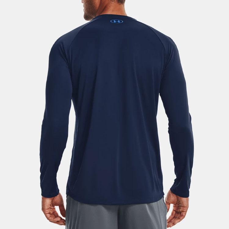 Under Armour Velocity Casual Breathable Training Long Sleeve Raglan T-Shirt Men Tops Academy-Blue 1366783-408