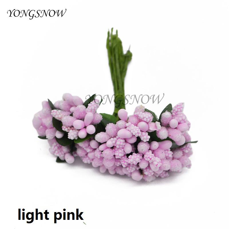 24 Stück/Los Maulbeerblütenstaub Künstliche Blumen Staubfäden / DIY Stempel für Blütenköpfe Hochzeitsfeier Scrapbooking Basteldekoration