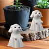 Cute Ghost Dog Cat Figurines Horror Ghost Statue Ornament Halloween Ghost Cat Statue 3D Printed Ornaments Halloween Decor