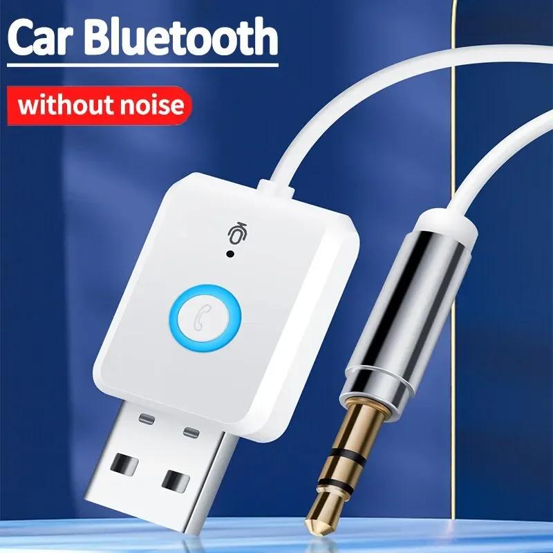 Bluetooth Aux Адаптер Донгл USB на 3.5мм Jack Беспроводной Автомобильный Аудио Aux Bluetooth 5 Handsfree Комплект Для Автомобильного Приемника BT Передатчик