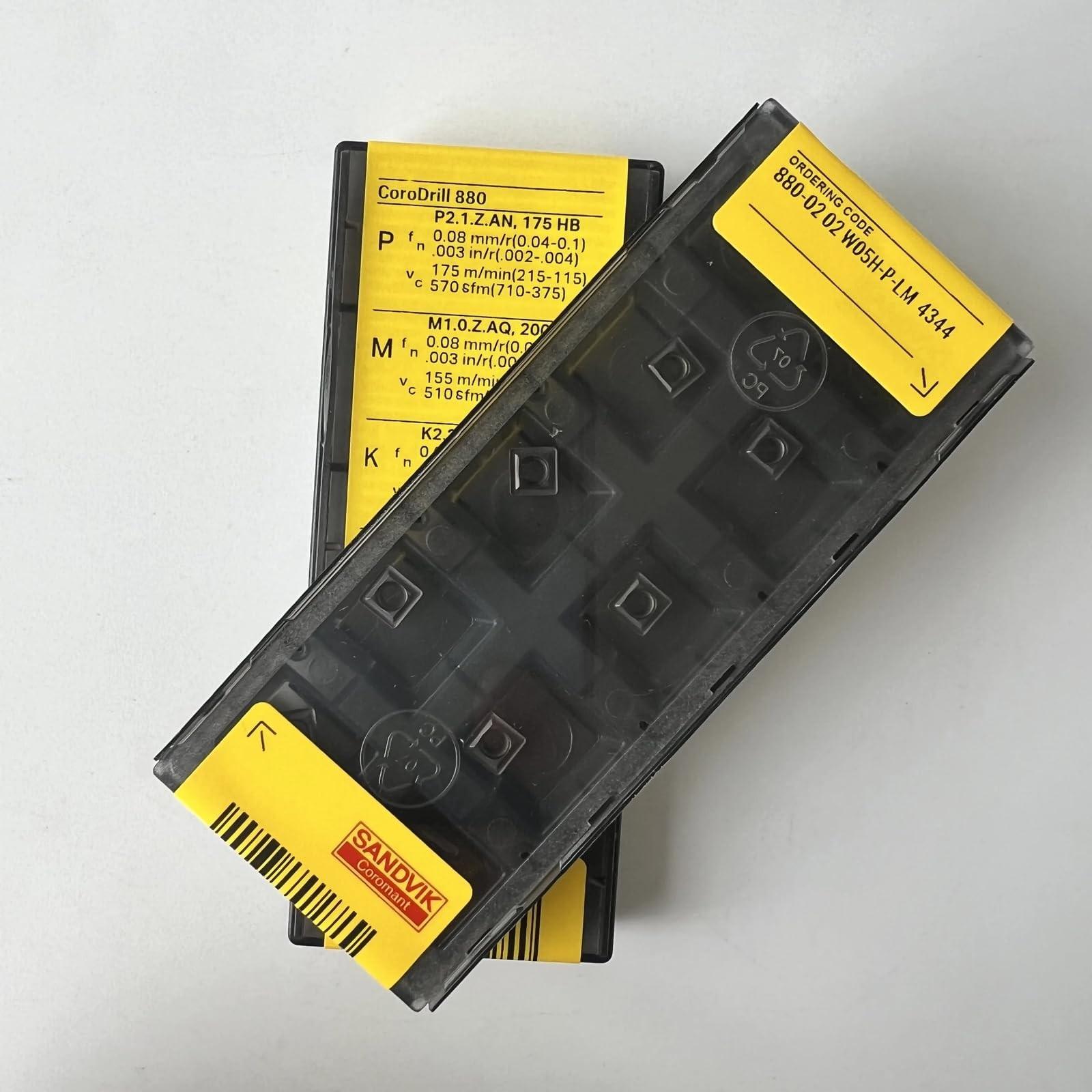 

Original Sandvik / 880-0202W05H-P-LM 4344 /CNC lathe carbide blade tool 10 Pcs