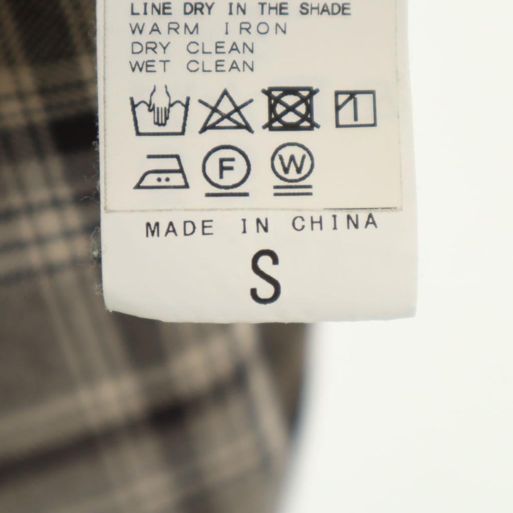 JOURNAL STANDARD Check Pattern Long Sleeve Band Collar Shirt S Men's Used
