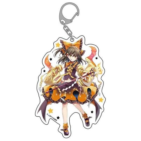 Reimu Hakurei Jumbo Acrylic Keyholder Touhou Atre Akihabara Hakurei Shrine Autumn Festival 2018 Reimu Halloween 10x8cm