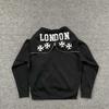 LUXEONStreetwear Zipper Hoodies Men Women High Quality Black Sweatshirts Casual Pullovers