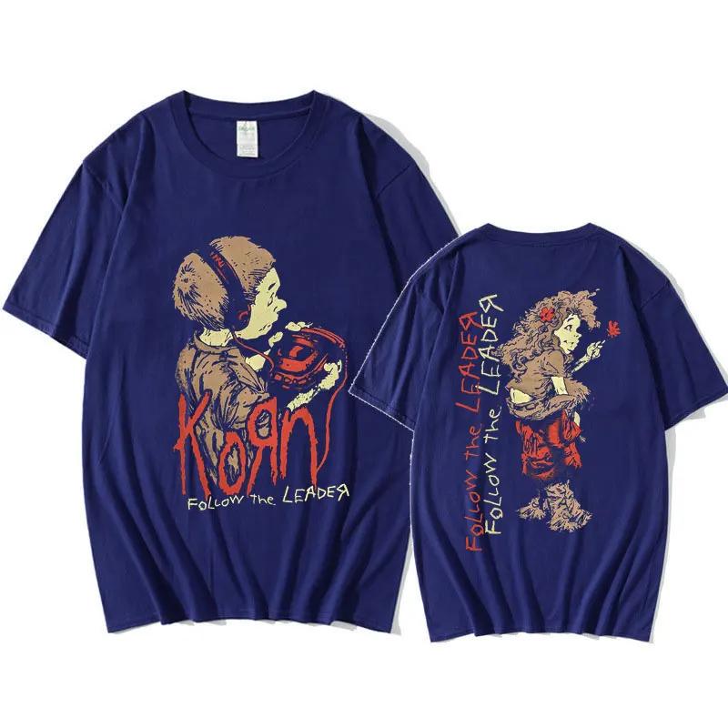 Korn Follow The Leader Walkman Tričko Pánské Metalové Gotické Rocková Kapela Trička Unisex Oblečení Móda Vintage Oversized Tričko