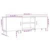 VidaXL Meuble TV blanc 150x30x50 cm bois d'ingénierie 829108