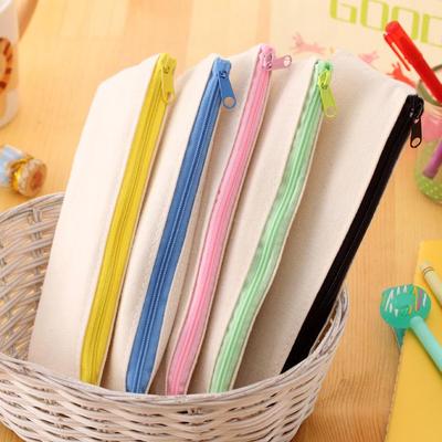 Bojin Leinwand DIY Leeres Federmäppchen für Schüler Kunst - Perfekt zum Handbemalen für Jungen und Mädchen