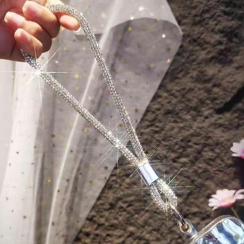 Luxury Mobile Phone  Wrist Straps Glitter  Phone Lanyard Keychain Hanging Anti-Lost Rope