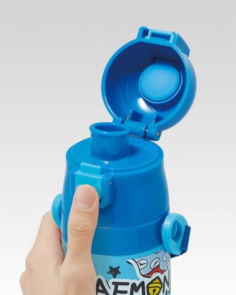Skater Water Bottle, Doraemon Sticker, 470ml, Direct Drinking, Children's, Stainless Steel, Sports Bottle, SDC4-A