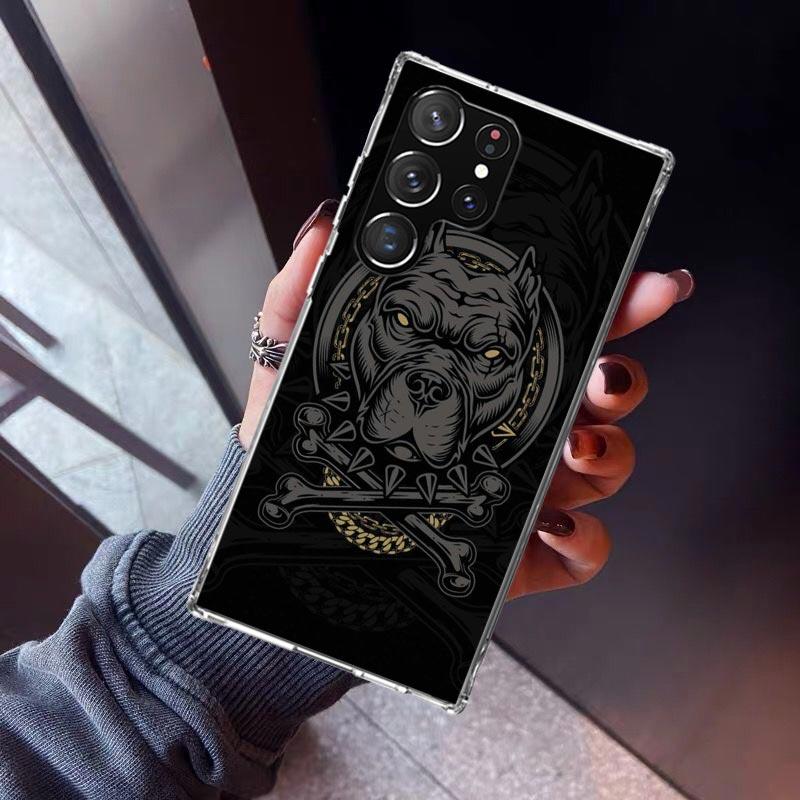 Pit Bull Pet Dog Pitbull Phone Case For Samsung Galaxy S26 S25 Edge S24 S23 Ultra S22 Plus S21 S20 FE Soft TPU Back Cover Funda