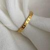 Golden Stainless Steel 2mm Heart Rings Women Size 5/6/7/8/9/10# Thin Finger Ring Wedding Band Engagement Jewelry Girlfriend Gift