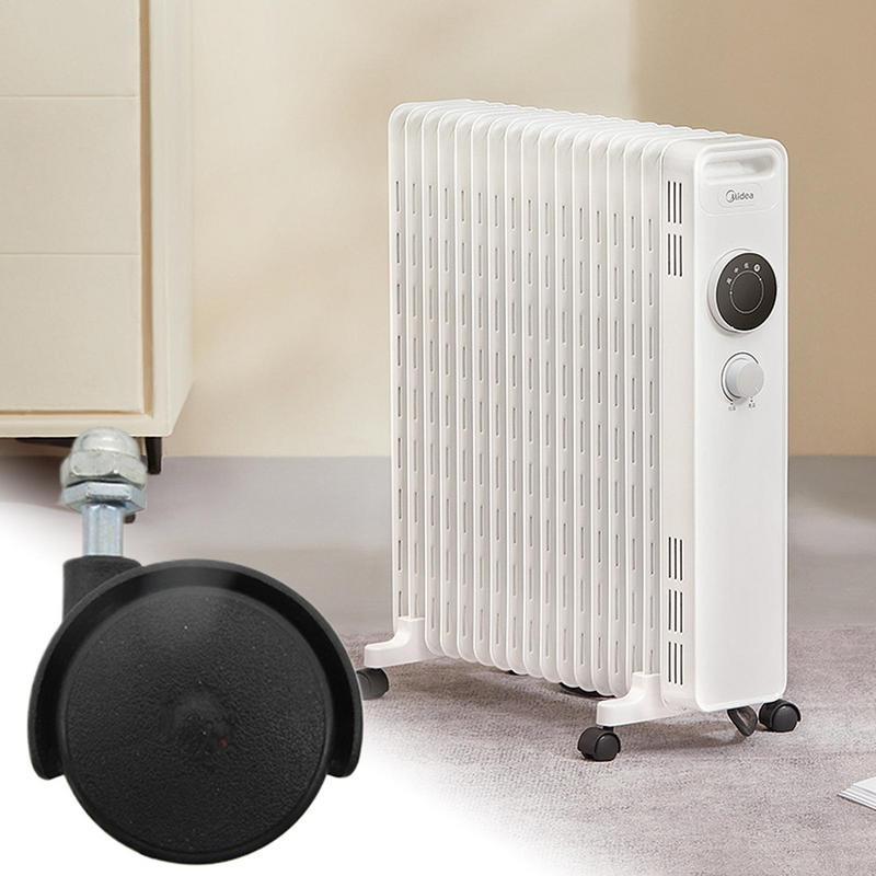 Rodízios para cadeira giratória, conjunto de 4 peças, rodas para aquecedor a óleo com design espiral, rodízios básicos para cadeiras, rodízios para aquecedores elétricos de chão.