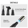 3 In 1 Electric Nose Hair Trimmer for Men Portable Digital Display Nose Ears Hair Eyebrow Trimmer 360° Roating Painless Safe