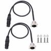 2PCS Professional 3 Pin XLR Pass Through Cables D Type 2FT Male Panel Mount to Female Connector XLR Cable Floor Box