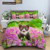 3D Tier Bettwäsche Set Niedliche Katze Gedruckt Bettbezug Set Einzel Doppel Full Queen King Size Bettdeckenbezug Mit Kissenbezug 2/3 STÜCKE