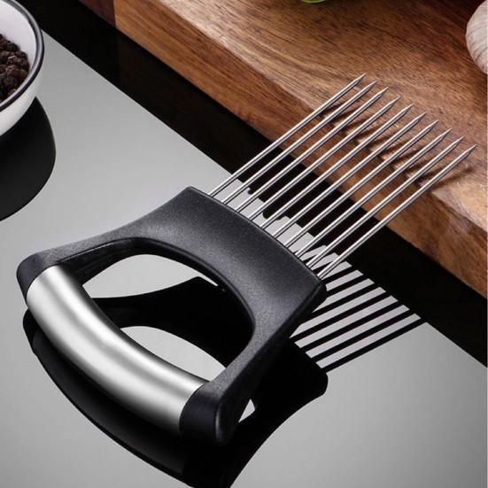 Uchwyt ze stali nierdzewnej do krojenia cebuli, do krojenia warzyw, krajalnica, nóż do ziemniaków, pomidorów, cytryn, kuchenny siekacz, narzędzie pomocnicze, zmiękczacz do mięsa