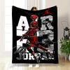 Air Jordan Inspired Basketball Art Flannel blanket for bedroom, living room, sofa, and nap