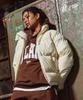 Galex Daily Minimal Puffer Short Padded Jacket Cream Ga4840 Cr