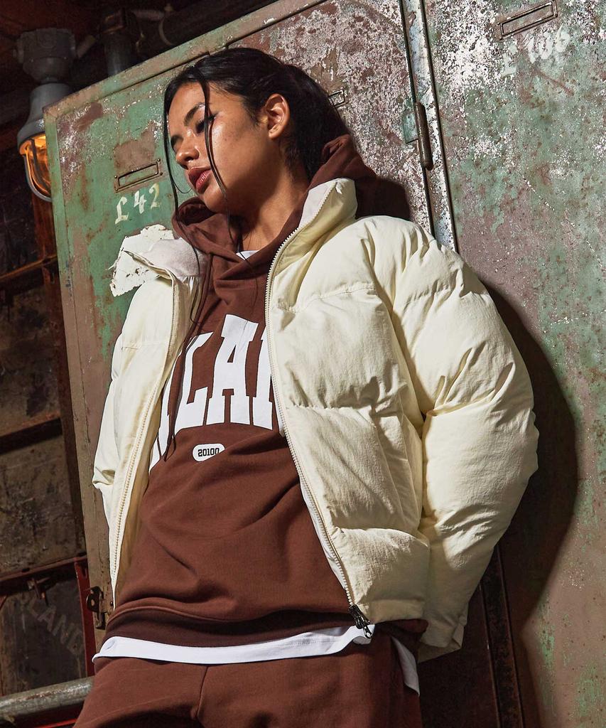 Galex Daily Minimal Puffer Short Padded Jacket Cream Ga4840 Cr