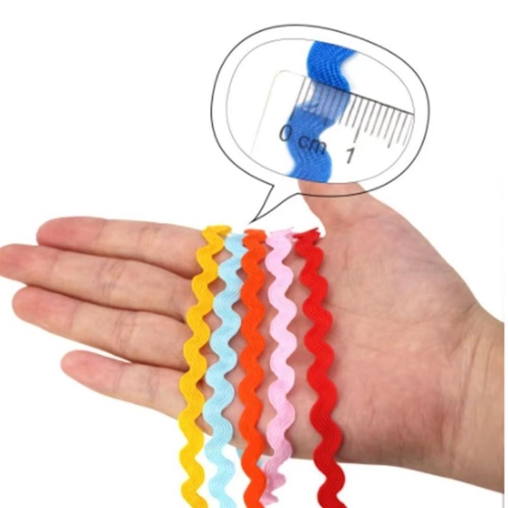 15Yards 8mm Width Multi Colors Ric Rac Ribbon Wavy Design Decorative Craft Ribbon For DIY Craft