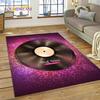 Vinyl Record Music DJ Screen Tape Rug Carpet for Living Room Bedroom Home Decor,Floor Mat Non-slip Decoration for Sofa  Doormat