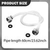 Beer Line Cleaning Hose,Two Faucet Threads,Brew Tubing 60cm 5/16inch 8mm Hose for Homebrewing