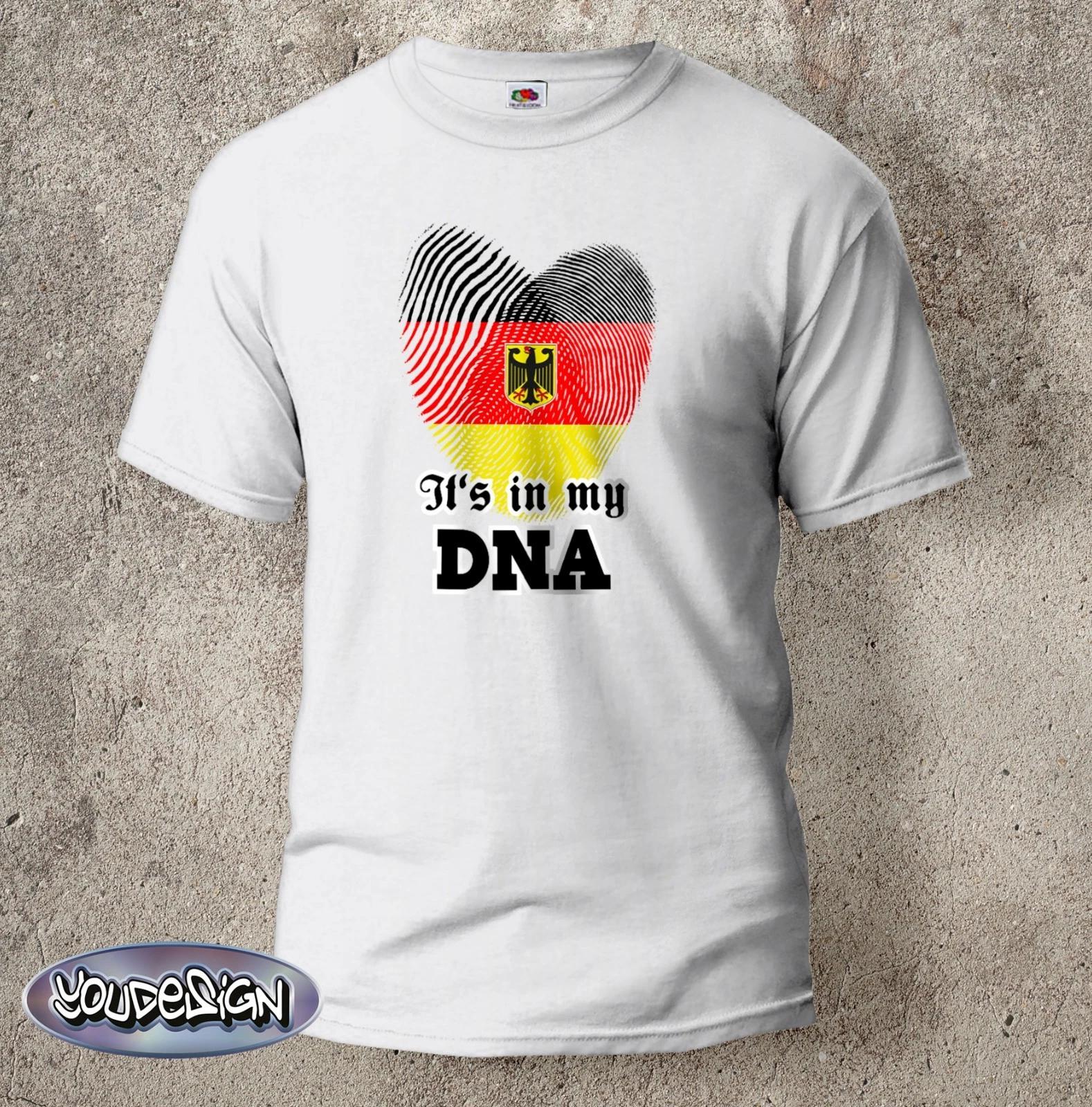 Mens T-Shirt Germany Shirt DNA Fingerprint Coat of Arms Germany Gift S-5XL S