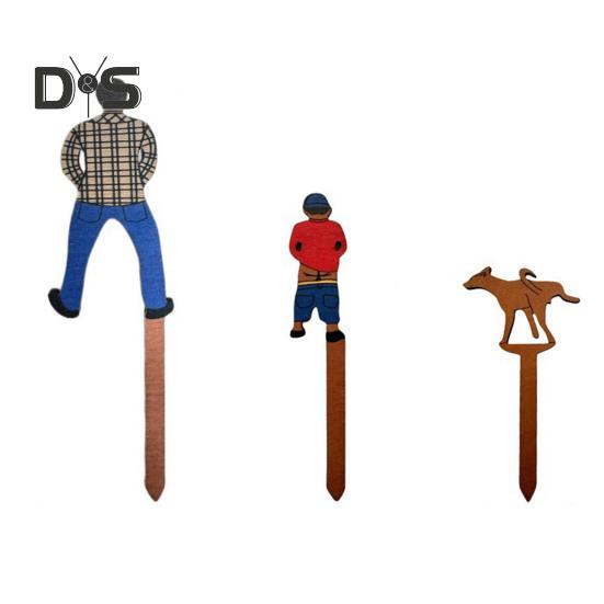 

3 шт. колышек для цветочного горшка в виде писающего человека, устойчивый к погодным условиям, прочный деревянный колышек для мини-писающего мальчика, для собак, для украшения горшка для растений в помещении и на улице S