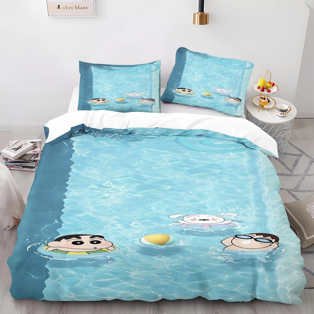 Quilt Cover Crayon Shin-Chan Cartoon Anime Duvet Cute Printed Comforter Polyester Bedding Twin Size Children Gift Various Sizes