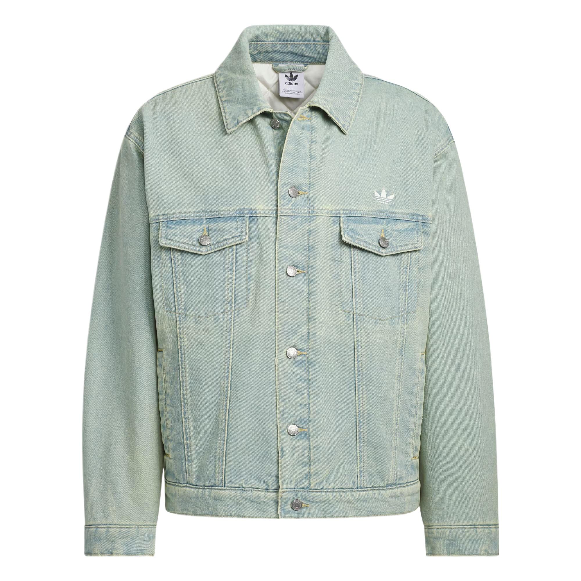 adidas Washed Denim Padded Jacket Asia Sizing Medium Blue Denim Men s KC2624 M