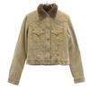 Corduroy Jacket S Beige Back Bore Women Used