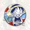 One Piece Anime Badge Pins Luffy Ace Law Childhood Cartoon Brooch Keychain Shiny Film Button Accessories Merchandise Collection