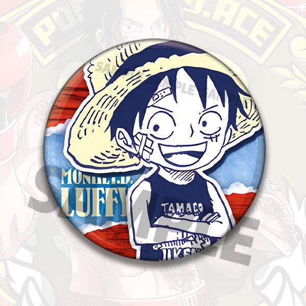 One Piece Anime Badge Pins Luffy Ace Law Childhood Cartoon Brooch Keychain Shiny Film Button Accessories Merchandise Collection