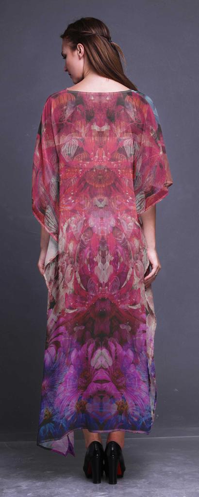 Phagun Daisy & Wild Flower Floral Ladies Kaftan Holiday Loungewear Maxi Dress Beach