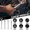 3/4 Pcs Double-ended Hexagonal Wrench Flare Nut Wrench Set 9MM-17MM Hex Spanner Wrenches Kit for Machinery Car Repairing Tools
