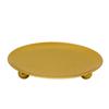 Round Iron Candle Holder Golden Festival Candlestick Holder Creative Pillar Metal Plate  Banquet