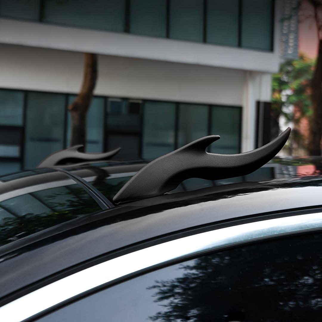 Car cool dragon horn 3D body decoration sticker, creative roof decoration sticker EVA material car exterior decoration чёрный