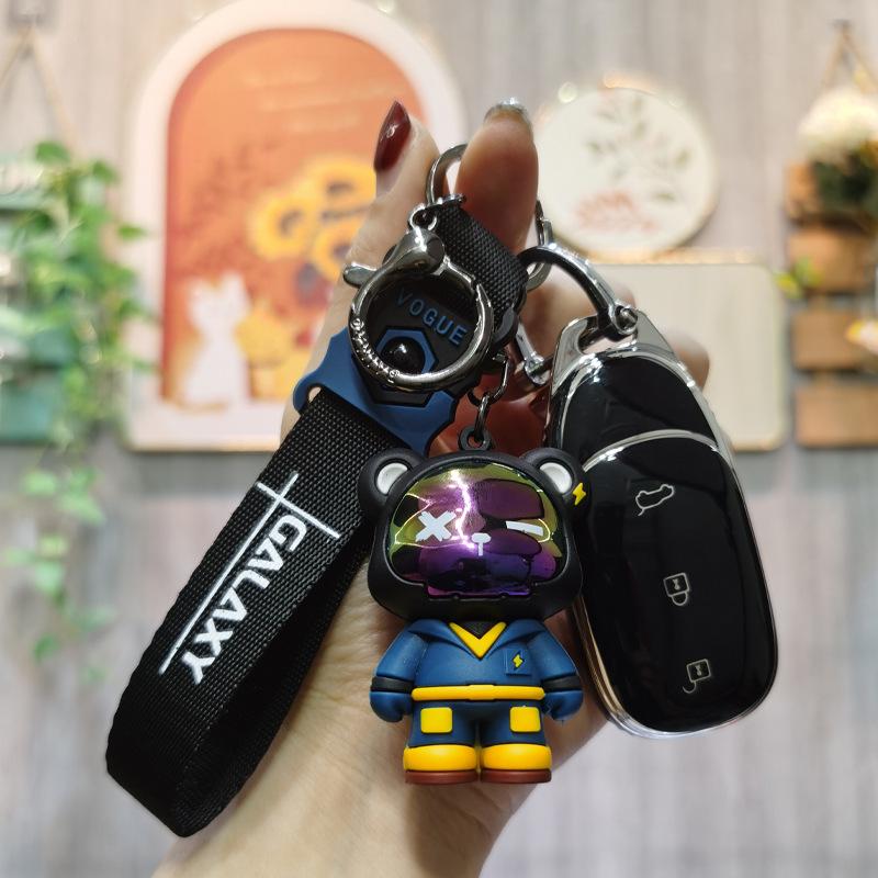 Unisex High-End Key Case: Custom L9 Car Remote Control Protective Shell with Keychain