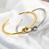 Metal Jade Love Knot Bracelet Titanium Steel Bracelet Open Rose Gold Hand Jewelry